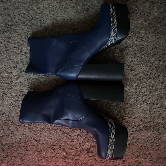 Blue High Heel Boots - Picture 2 of 3